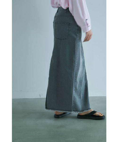 marjour(マージュール)の「10OZ STRETCH DENIM WRAP SKIRT(デニムスカート・レディース・グレー/ライトブルー・M)」の13枚目の写真