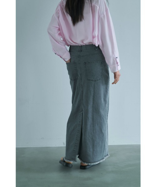marjour(マージュール)の「10OZ STRETCH DENIM WRAP SKIRT(デニムスカート・レディース・グレー/ライトブルー・M)」の14枚目の写真