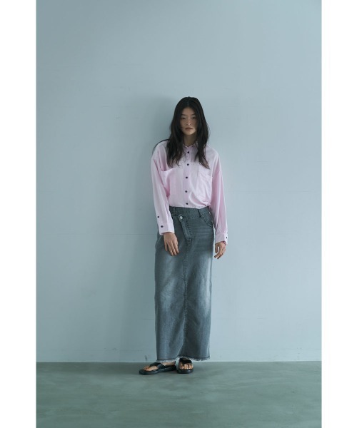 marjour(マージュール)の「10OZ STRETCH DENIM WRAP SKIRT(デニムスカート・レディース・グレー/ライトブルー・M)」の19枚目の写真