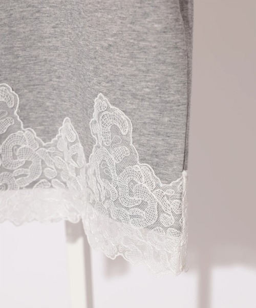 レーストリム刺繍ロゴTシャツ（Tシャツ/カットソー）｜Apuweiser
