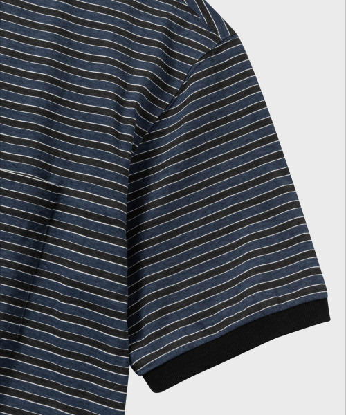 NONBLANK(ノンブランク)の「インディゴストライプTシャツ_INDIGO(Tシャツ/カットソー・メンズ・ダークネイビー・MEDIUM/LARGE/X-LARGE)」の5枚目の写真
