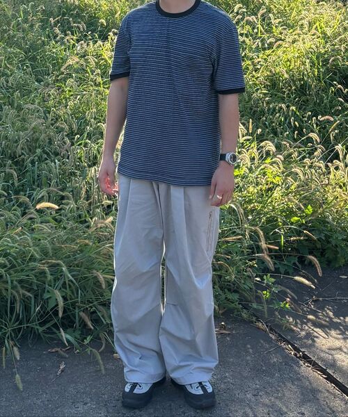 NONBLANK(ノンブランク)の「インディゴストライプTシャツ_INDIGO(Tシャツ/カットソー・メンズ・ダークネイビー・MEDIUM/LARGE/X-LARGE)」の12枚目の写真