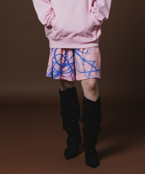 NON TOKYO(ノントーキョー)の「NON TOKYO/ノントーキョー/プリントリブワイドショーツ(その他パンツ・レディース・ピンク/その他2/その他・F)」の2枚目の写真