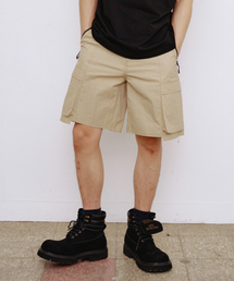 KALAPATTHAR（カラパタール）の「NYLON RIPSTOP INCISION BELTED CARGO POCKET SHORTS - BEIGE（その他パンツ）」