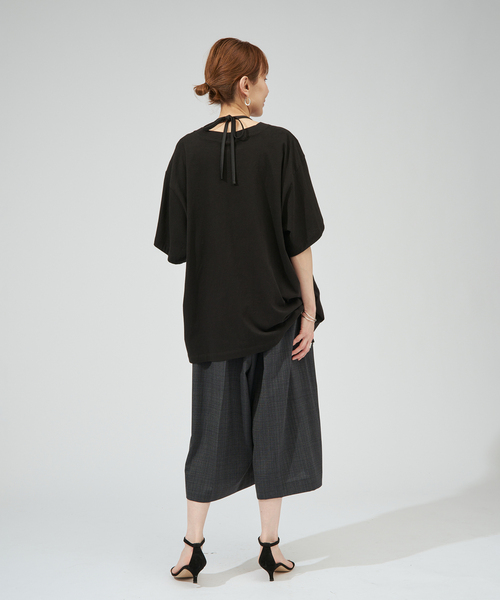 INSCRIRE(アンスクリア)の「INSCRIRE アンスクリア Hybrid Lingerie Tシャツ I26SS-CUT17(Tシャツ/カットソー・レディース・ブラック/ホワイト・FREE)」の5枚目の写真