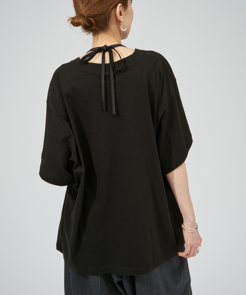 INSCRIRE(アンスクリア)の「INSCRIRE アンスクリア Hybrid Lingerie Tシャツ I26SS-CUT17(Tシャツ/カットソー・レディース・ブラック/ホワイト・FREE)」の8枚目の写真