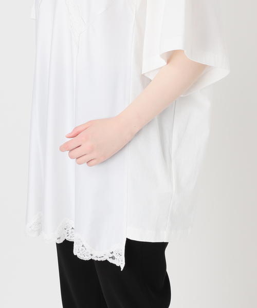 INSCRIRE(アンスクリア)の「INSCRIRE アンスクリア Hybrid Lingerie Tシャツ I26SS-CUT17(Tシャツ/カットソー・レディース・ブラック/ホワイト・FREE)」の19枚目の写真