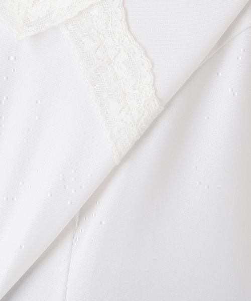 INSCRIRE(アンスクリア)の「INSCRIRE アンスクリア Hybrid Lingerie Tシャツ I26SS-CUT17(Tシャツ/カットソー・レディース・ブラック/ホワイト・FREE)」の21枚目の写真