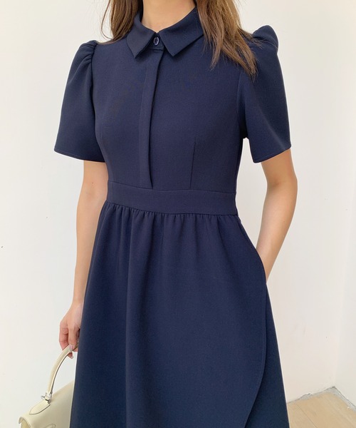 BIRTHDAY BASH(バースデイバッシュ)の「ILEHEM SHIRT DRESS(イレヘムシャツドレス)(ワンピース・レディース・ネイビー・LARGE/MEDIUM/SMALL)」の3枚目の写真