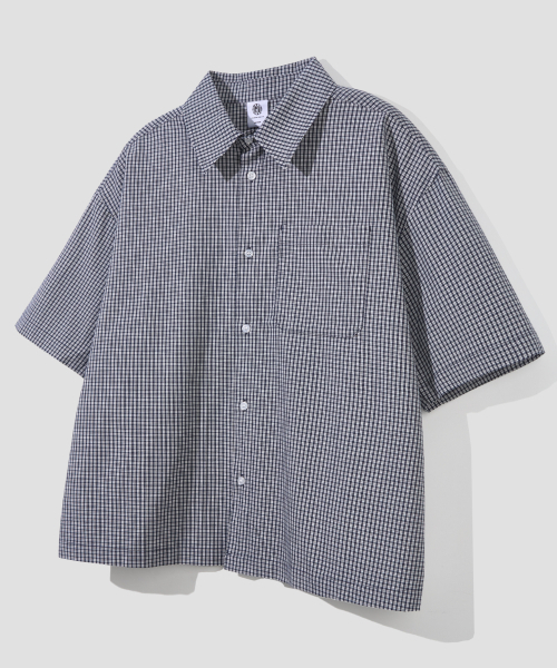 AGOD（エージーオーディー）の「クロップハーフチェックシャツ[ネイビー]（シャツ/ブラウス・レディース・その他・SMALL/MEDIUM/LARGE）」の4枚目の写真