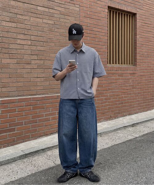 AGOD（エージーオーディー）の「クロップハーフチェックシャツ[ネイビー]（シャツ/ブラウス・レディース・その他・SMALL/MEDIUM/LARGE）」の13枚目の写真