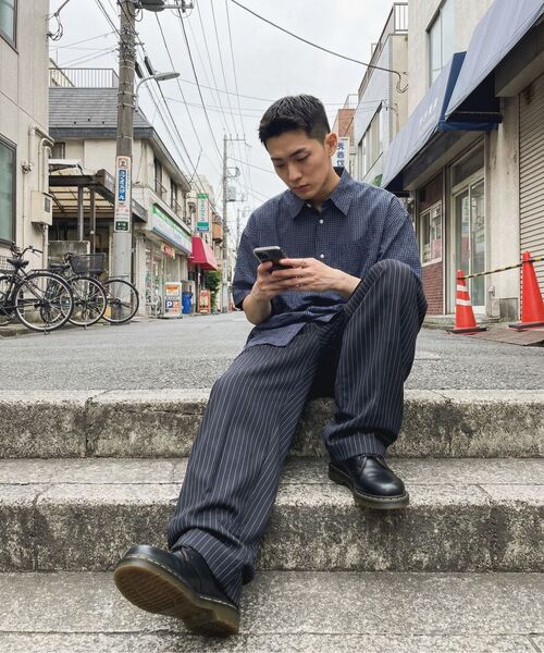 AGOD（エージーオーディー）の「クロップハーフチェックシャツ[ネイビー]（シャツ/ブラウス・レディース・その他・SMALL/MEDIUM/LARGE）」の14枚目の写真
