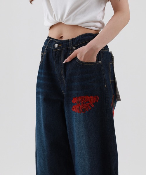 Jungle Storm(ジャングルストーム)の「JUNGLE STORM バレルレッグチェックモチーフパンツ(デニムパンツ・メンズ・ネイビー系/ブラック系/ネイビー/ブラック・M/L)」の21枚目の写真