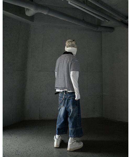 ROARINGRAD(ロアリングラド)の「ストライプポロTシャツブラック(ポロシャツ・レディース・その他・MEDIUM/LARGE)」の3枚目の写真
