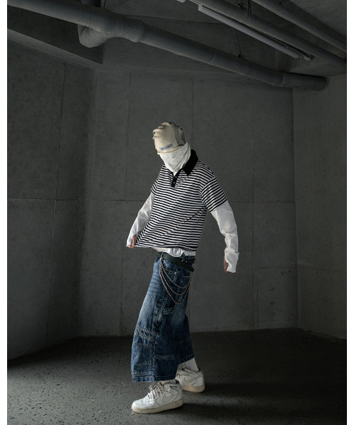 ROARINGRAD(ロアリングラド)の「ストライプポロTシャツブラック(ポロシャツ・レディース・その他・MEDIUM/LARGE)」の5枚目の写真