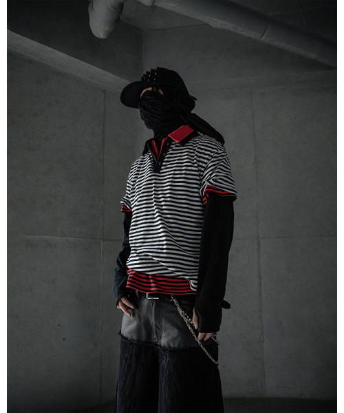 ROARINGRAD(ロアリングラド)の「ストライプポロTシャツブラック(ポロシャツ・レディース・その他・MEDIUM/LARGE)」の6枚目の写真