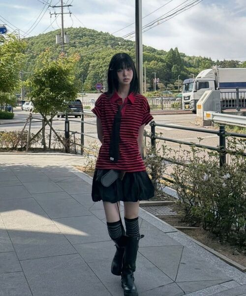 ROARINGRAD(ロアリングラド)の「ストライプポロTシャツブラック(ポロシャツ・レディース・その他・MEDIUM/LARGE)」の15枚目の写真