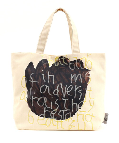 COOCO(クーコ)の「【kiki creative×COOCO】Artist Collection colorful print キャンバストートバッグ/A4対応(トートバッグ・レディース・ブルー/ブラック/ピンク・FREE)」の7枚目の写真