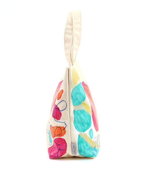 COOCO(クーコ)の「【kiki creative×COOCO】Artist Collection colorful print キャンバストートバッグ/A4対応(トートバッグ・レディース・ブルー/ブラック/ピンク・FREE)」の11枚目の写真