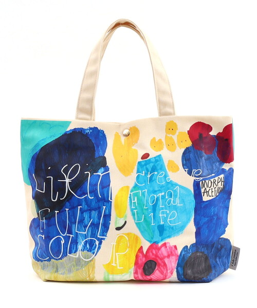 COOCO(クーコ)の「【kiki creative×COOCO】Artist Collection colorful print キャンバストートバッグ/A4対応(トートバッグ・レディース・ブルー/ブラック/ピンク・FREE)」の13枚目の写真