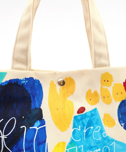 COOCO(クーコ)の「【kiki creative×COOCO】Artist Collection colorful print キャンバストートバッグ/A4対応(トートバッグ・レディース・ブルー/ブラック/ピンク・FREE)」の17枚目の写真