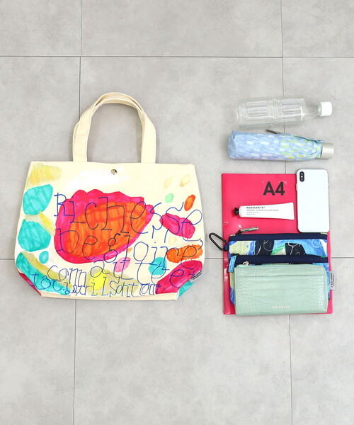 COOCO(クーコ)の「【kiki creative×COOCO】Artist Collection colorful print キャンバストートバッグ/A4対応(トートバッグ・レディース・ブルー/ブラック/ピンク・FREE)」の22枚目の写真