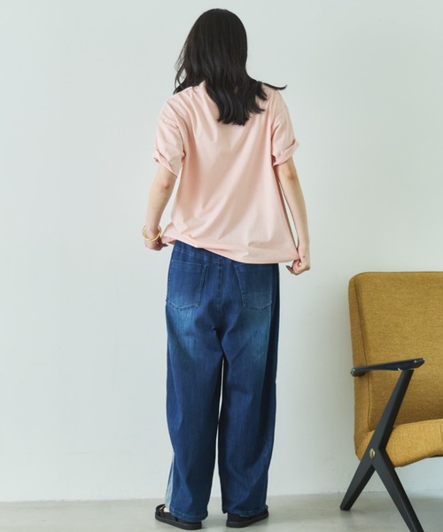 Doux archives（ドゥアルシーヴ）の「CAT転写ロゴTee（Tシャツ/カットソー・レディース・ピンク/オフホワイト・FREE）」の9枚目の写真