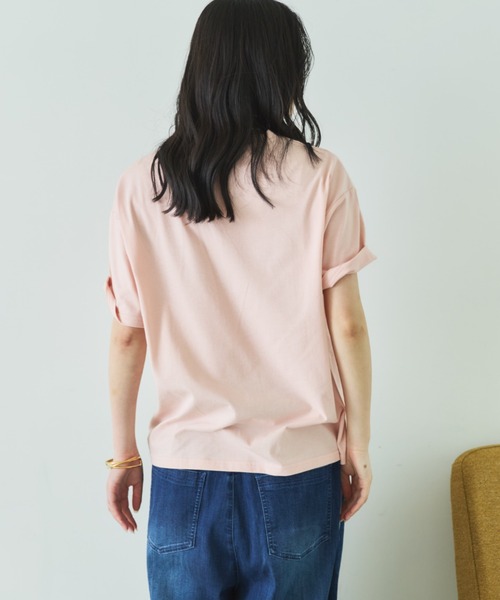 Doux archives（ドゥアルシーヴ）の「CAT転写ロゴTee（Tシャツ/カットソー・レディース・ピンク/オフホワイト・FREE）」の14枚目の写真