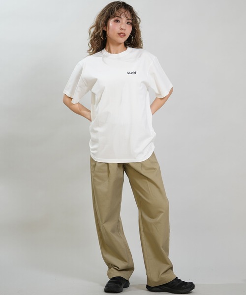 X-girl（エックスガール）の「X-GIRL/エックスガール 半袖 Tシャツ バックプリント 105262011040（Tシャツ/カットソー・レディース・ブラック/ベージュ/ホワイト・M/L）」の6枚目の写真