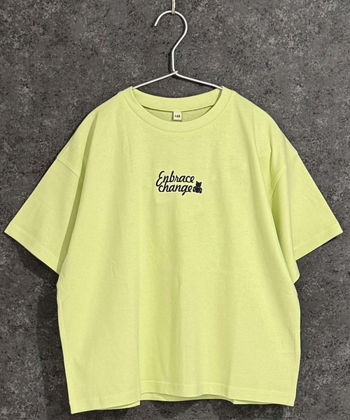 Universal Style Wear（ユニバーサルスタイルウェア）の「ガールズプリントBIGシルエット半袖Tシャツ（Tシャツ/カットソー・キッズ・オフホワイト/ブラック/グリーン/ライトグリーン/ラベンダー/チャコール・140/150/160）」の10枚目の写真