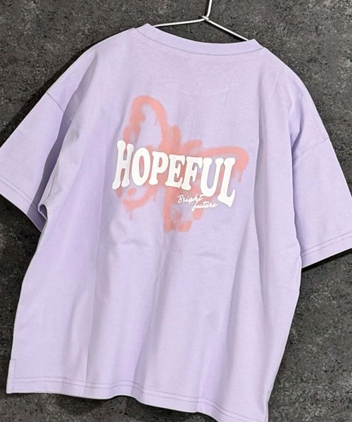 Universal Style Wear（ユニバーサルスタイルウェア）の「ガールズプリントBIGシルエット半袖Tシャツ（Tシャツ/カットソー・キッズ・オフホワイト/ブラック/グリーン/ライトグリーン/ラベンダー/チャコール・140/150/160）」の11枚目の写真