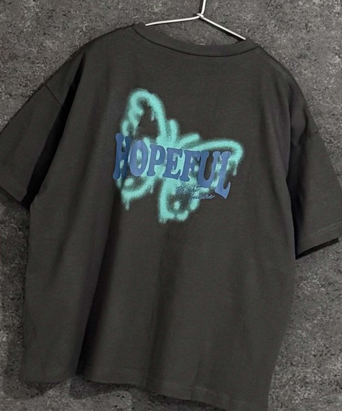 Universal Style Wear（ユニバーサルスタイルウェア）の「ガールズプリントBIGシルエット半袖Tシャツ（Tシャツ/カットソー・キッズ・オフホワイト/ブラック/グリーン/ライトグリーン/ラベンダー/チャコール・140/150/160）」の12枚目の写真