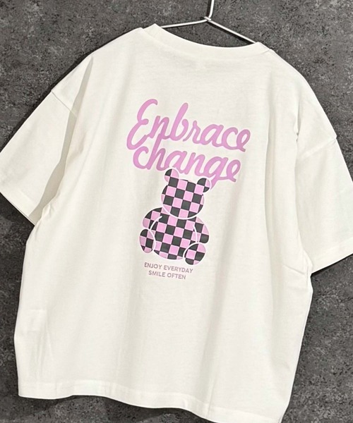 Universal Style Wear（ユニバーサルスタイルウェア）の「ガールズプリントBIGシルエット半袖Tシャツ（Tシャツ/カットソー・キッズ・オフホワイト/ブラック/グリーン/ライトグリーン/ラベンダー/チャコール・140/150/160）」の15枚目の写真