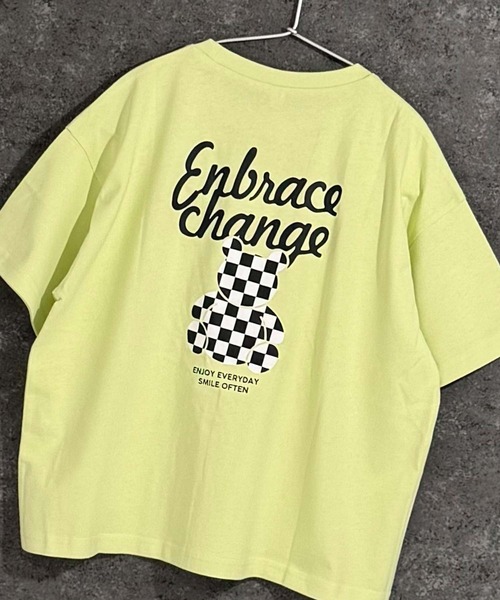 Universal Style Wear（ユニバーサルスタイルウェア）の「ガールズプリントBIGシルエット半袖Tシャツ（Tシャツ/カットソー・キッズ・オフホワイト/ブラック/グリーン/ライトグリーン/ラベンダー/チャコール・140/150/160）」の16枚目の写真