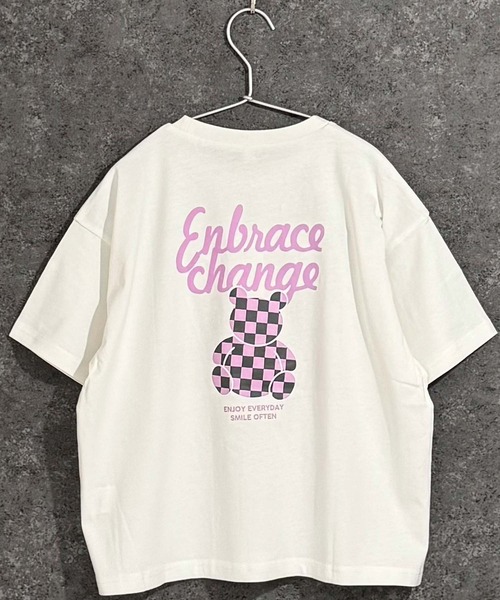 Universal Style Wear（ユニバーサルスタイルウェア）の「ガールズプリントBIGシルエット半袖Tシャツ（Tシャツ/カットソー・キッズ・オフホワイト/ブラック/グリーン/ライトグリーン/ラベンダー/チャコール・140/150/160）」の21枚目の写真