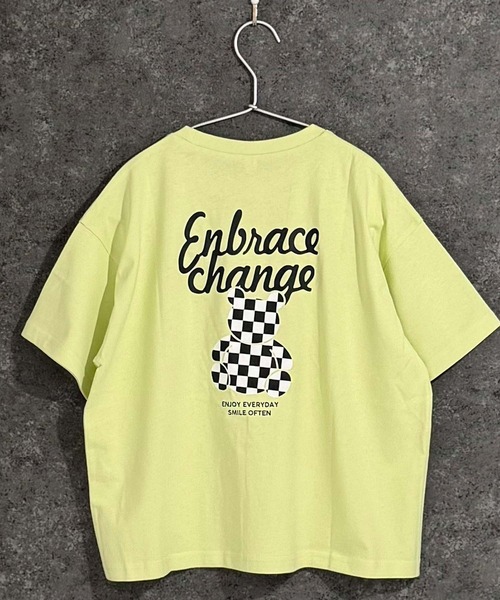 Universal Style Wear（ユニバーサルスタイルウェア）の「ガールズプリントBIGシルエット半袖Tシャツ（Tシャツ/カットソー・キッズ・オフホワイト/ブラック/グリーン/ライトグリーン/ラベンダー/チャコール・140/150/160）」の22枚目の写真
