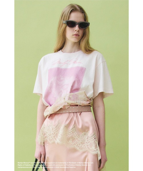 LILY BROWN(リリーブラウン)の「【LILY BROWN×GOOD ROCK SPEED×Marilyn Monroe】ヴィンテージフォトTシャツ(Tシャツ/カットソー・レディース・ピンク・F)」の1枚目の写真