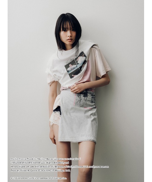 LILY BROWN(リリーブラウン)の「【LILY BROWN×GOOD ROCK SPEED×Marilyn Monroe】ヴィンテージフォトTシャツ(Tシャツ/カットソー・レディース・ピンク・F)」の15枚目の写真