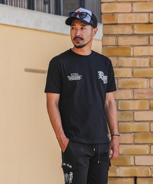 adamsJUGGLER（アダムスジャグラー）の「RTEGモノ/ローズティー（Tシャツ/カットソー・メンズ・ホワイト/ブラック・S/M/L/XL/XXL）」の2枚目の写真