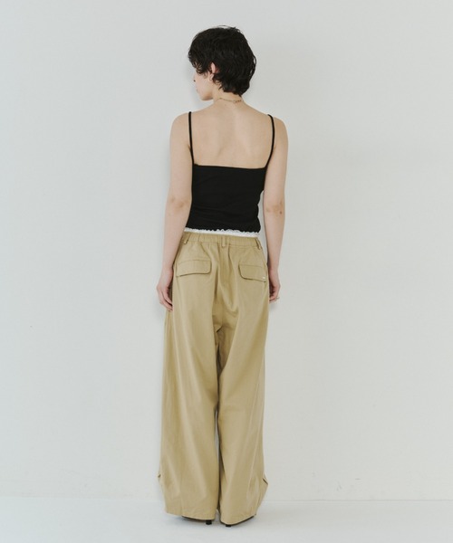 VION(ヴィオン)の「レースウエストタックパンツ / Lace Waist Tuck Pants(その他パンツ・レディース・ブラック/ベージュ・S/M/ST/MT)」の13枚目の写真