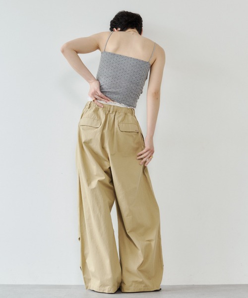 VION(ヴィオン)の「レースウエストタックパンツ / Lace Waist Tuck Pants(その他パンツ・レディース・ブラック/ベージュ・S/M/ST/MT)」の7枚目の写真
