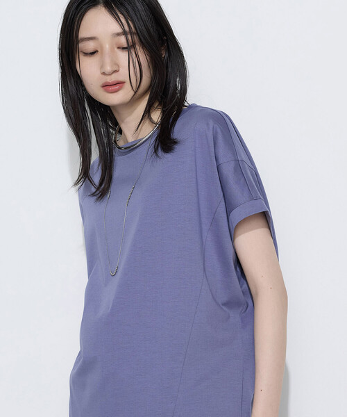 Gabardine K.T(ギャバジンケーティー)の「プレーティング天竺 ゆったりプルオーバー(Tシャツ/カットソー・レディース・ダークブラウン/ブルー/ミント・9号)」の21枚目の写真