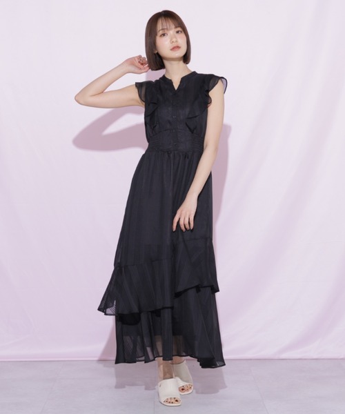 JILL by JILL STUART（ジルバイジルスチュアート）の「ランダムティアードシャツワンピース（ワンピース・レディース・ホワイト系その他/ブルー/ブラック系その他・FREE）」の13枚目の写真