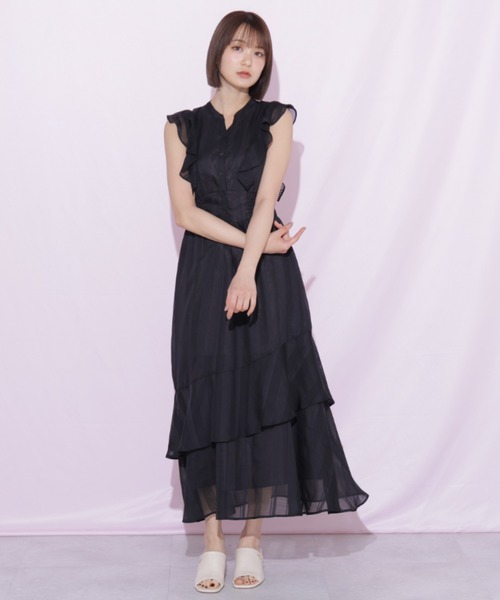 JILL by JILL STUART（ジルバイジルスチュアート）の「ランダムティアードシャツワンピース（ワンピース・レディース・ホワイト系その他/ブルー/ブラック系その他・FREE）」の11枚目の写真