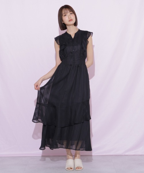 JILL by JILL STUART（ジルバイジルスチュアート）の「ランダムティアードシャツワンピース（ワンピース・レディース・ホワイト系その他/ブルー/ブラック系その他・FREE）」の12枚目の写真