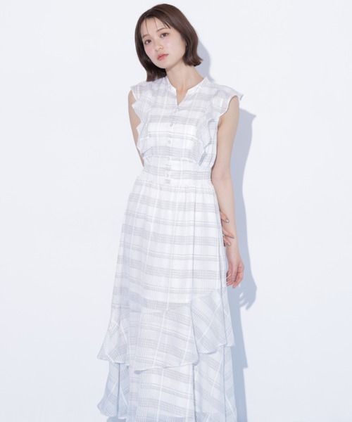 JILL by JILL STUART（ジルバイジルスチュアート）の「ランダムティアードシャツワンピース（ワンピース・レディース・ホワイト系その他/ブルー/ブラック系その他・FREE）」の6枚目の写真