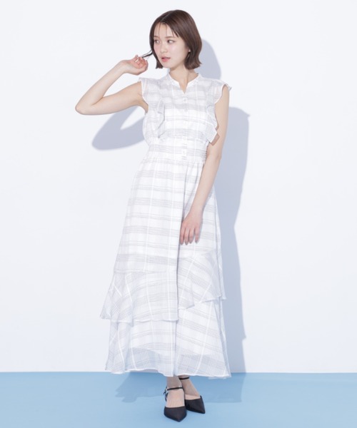 JILL by JILL STUART（ジルバイジルスチュアート）の「ランダムティアードシャツワンピース（ワンピース・レディース・ホワイト系その他/ブルー/ブラック系その他・FREE）」の10枚目の写真