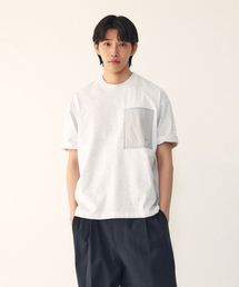 STUDIO TOMBOY（スタジオトムボーイ）の「[ブランド名] メンズ アイレットポケットディテール 半袖Tシャツ_メランジグレー 9156222314（Tシャツ/カットソー）」