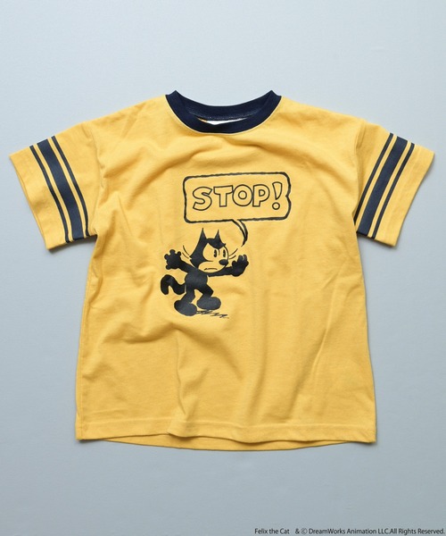 THE FELiX(フェリクス)の「【別注】FELIX プリント半袖Tシャツ/おとな(Tシャツ/カットソー・レディース・イエロー/ネイビー・160cm)」の2枚目の写真