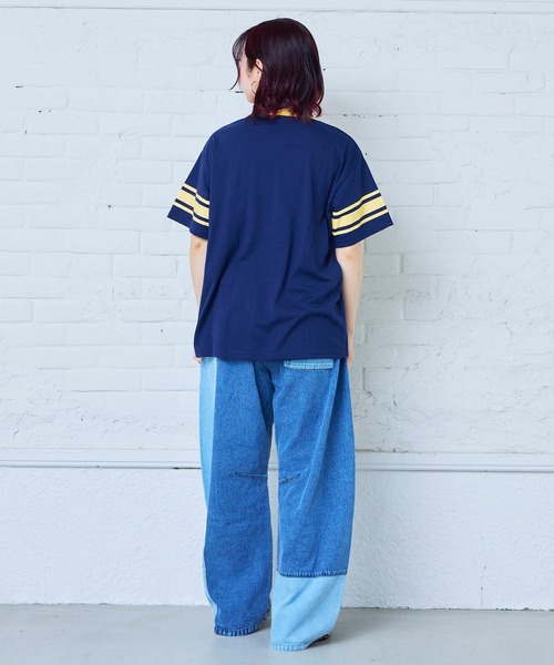 THE FELiX(フェリクス)の「【別注】FELIX プリント半袖Tシャツ/おとな(Tシャツ/カットソー・レディース・イエロー/ネイビー・160cm)」の6枚目の写真